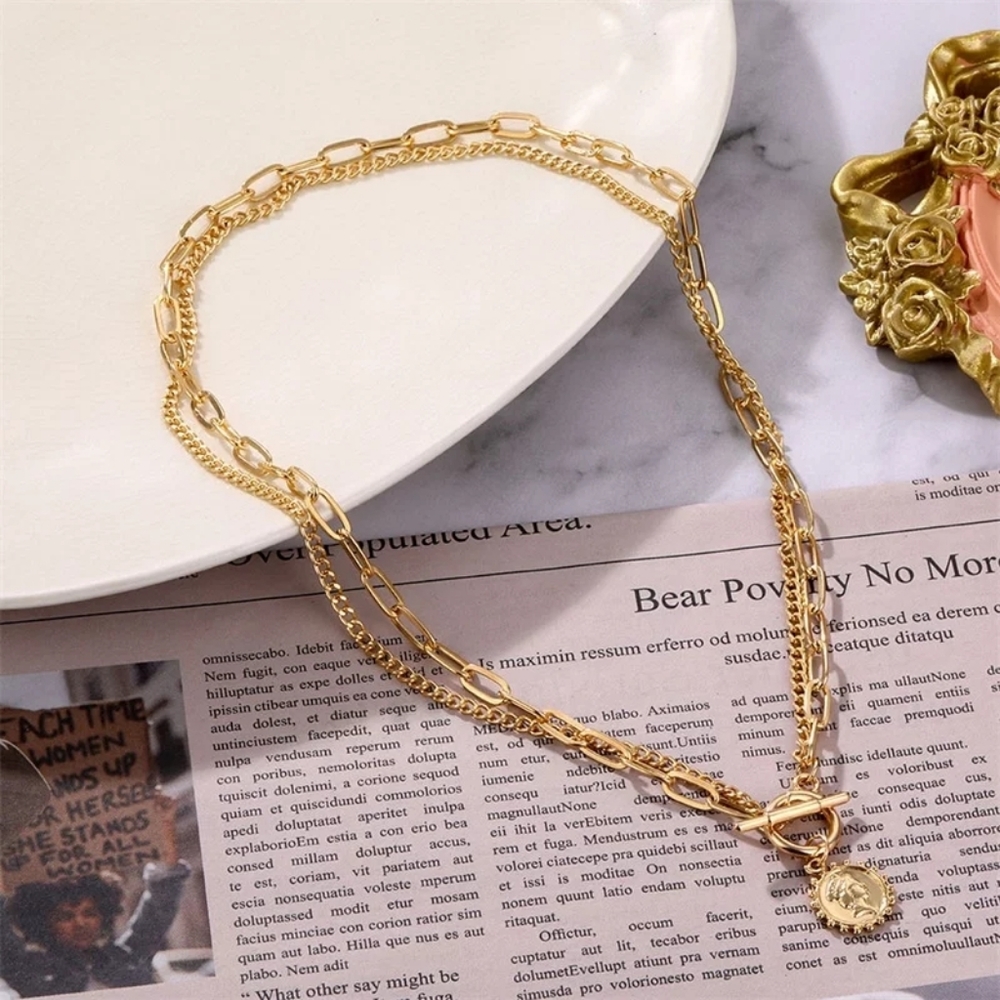 ***New Chunky Gold Chain Necklace - Picture 3 of 6